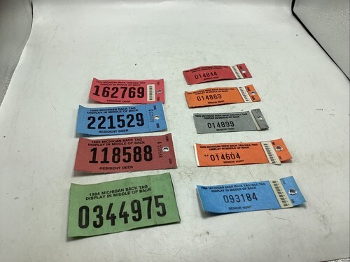 1984 to 1993 Michigan Resident and Senior Deer Tags - Gun & Bow Item image 2