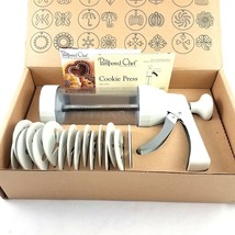 The Pampered Chef Cookie Press Item 1525 with 16 Discs Designs Instructions - £15.91 GBP