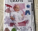 McCalls 4338 Baby Doll Clothes Pattern 11-16&quot; Boy Girl Dress Shoes Diape... - $17.19