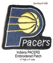 NBA Patch Indiana PACERS Embroidered Patch large 4&quot; x 4&quot;  (used) - £6.26 GBP