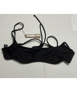 Skims Recycled Swim Micro Scoop Bikini Top Bathing Suit Onyx Size Large NWT - £25.38 GBP