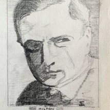 Jerome Eisenberg Milton Sills 1925 Original Art Sketch Pencil 1/1 Signed DWN8C - £318.58 GBP