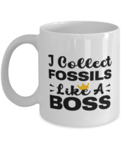 Fossils Collector Coffee Mug - I Collect Like A Boss - 11 oz Funny Tea Cup For  - £11.95 GBP