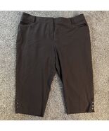 Dress Barn Women’s Dressy Capri Pants Cropped Career Brown Size 24 - $236.56 MXN