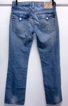 True Religion Ricky Men&#39;s (W33) Straight Leg Flap Pocket Vintage Blue J EAN S Usa - £27.64 GBP