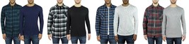 Jachs Men’s Flannel + Thermal, 2-pack   also 1 fannel or Thermal - $15.99
