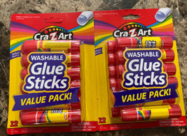 Cra-Z-Art School Quality Washable Glue Sticks Value Pack, 12 Count Lot of (2) - £11.03 GBP
