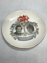 Vintage commemorative plate Charles Dianna marriage Merclan China july 1981 7 in - £27.37 GBP