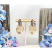 Alexis Bittar Warm Grey Lucite Solanales Crystal Lake Gold Drop Earrings NWT - $182.66