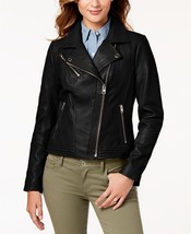 Jacket Leather Women Biker Size Motorcycle Womens Ladies Vintage Coat Black 173 - £90.21 GBP