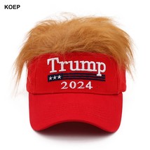 Donald trump 2024 cap usa baseball caps top of wig snapback president hat 3d embroidery thumb200