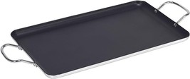 17&#39;&#39; Nonstick Stovetop Double Burner Griddle With Metal Handles Easy To ... - $31.96
