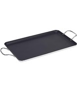 17&#39;&#39; Nonstick Stovetop Double Burner Griddle With Metal Handles Easy To ... - $31.96