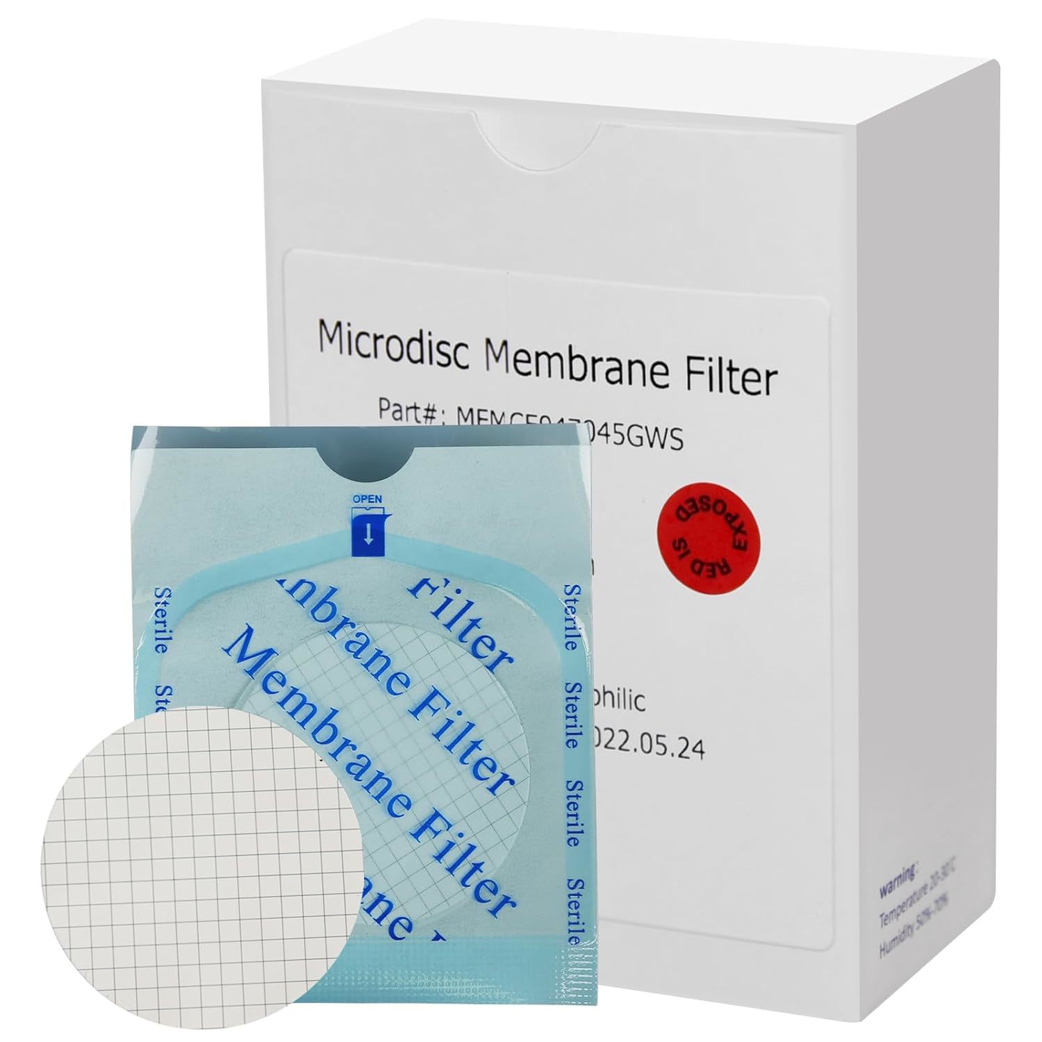 Simpure Mce Gridded Membrane Filter Sterile, 47Mm Diameter And, Pack Of 100 - $38.99