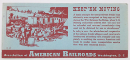 Vintage Assoc Of American Railroads Ink Blotter Militaria 8&quot; x 3.5&quot; - £9.58 GBP