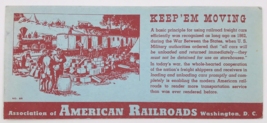 Vintage Assoc Of American Railroads Ink Blotter Militaria 8&quot; x 3.5&quot; - £9.16 GBP