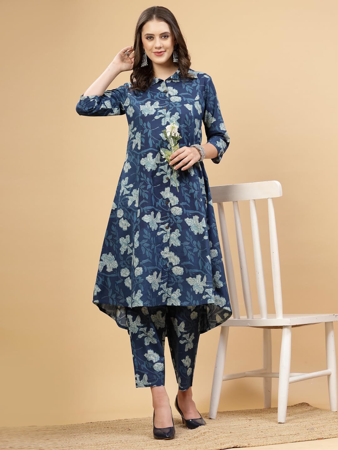 Women Pure Cotton Floral Printed Salwar Suit Set - $35.29