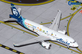 Alaska Airlines Airbus A320 N854VA Pride Gemini Jets GJASA2042 Scale 1:400 - $40.76