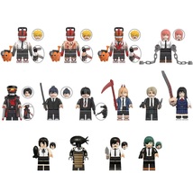 14pcs Chainsaw Man minifigures collection Denji Makima Power Reze Asa Gun Devil - £21.81 GBP