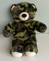 Build-A-Bear Camo Bear Plush Toy 16&quot; Soft Cuddly Military Theme - $16.10