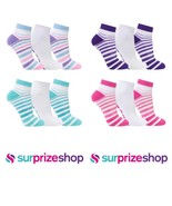 2025 Surprizeshop 3 Pairs of Ladies Stripe Trainer Golf Socks. Aqua Pink... - €12,83 EUR