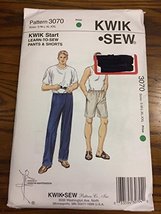 Kwik Sew 3070 Sewing Pattern, Men&#39;s Pants &amp; Shorts, Size S-M-L-XL-XXL - $6.81