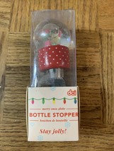 DCI Christmas Holiday Merry Snow Globe Wine Bottle Stopper “Up To Snow Good” - £14.78 GBP