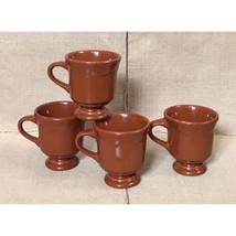 Rare Vintage Syracuse China Brown Pedestal Mug Set Restaurant Ware MCM - $79.20