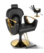 Salon Chair Reclining Barber Hair Chair for Hair Stylist with Heavy Duty  - $307.99