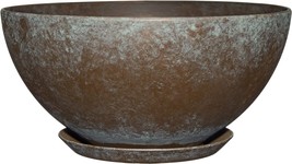 Classic Home And Garden Premiere Collection Planter, Rosie 10&quot;, Weathered Copper - £23.92 GBP