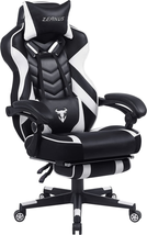 Ergonomic Gaming Chair with Footrest Recliner Computer Chair with Massag... - £189.90 GBP