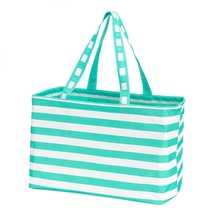 Viv and Lou Ultimate Tote Mint Stripe With Long and Easy to Carry Handles - $39.95