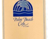 Palm Beach Cafe Menu McPherson at Euclid in St Louis Missouri 1990&#39;s Pas... - $21.85