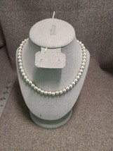 Vintage .925 Sterling Silver Ball Bead Necklace CW made In Italy 16&quot; 21 grams - £22.69 GBP