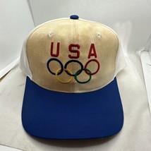 Vintage USA Olympics Olympic Hat Cap Games Collection Snapback White and Blue - £19.45 GBP