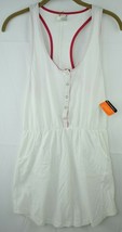ORageous Womens Henley Racer Tank Coverup Size M White New W/ Tags - £7.40 GBP