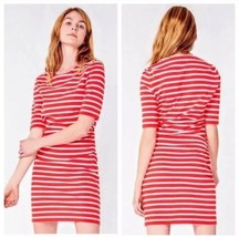 Veronica Beard Dress Womens XS Foley Lace Up Ruched JJY0190417 Red White... - £30.75 GBP