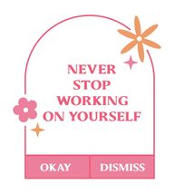 Never Stop Working on Yourself Vinyl Decal Sticker UV &amp; Water Proof Wate... - $109.41 MXN