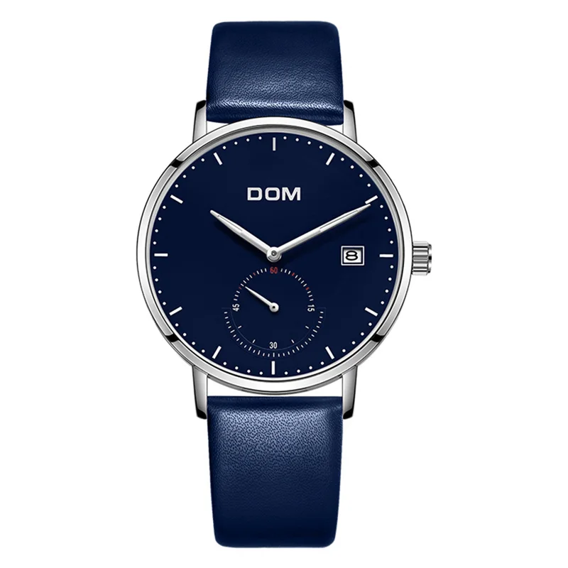 DOM  Blue Color  Business Men Watch Waterproof Unique Fashion Casual Male Dress  - $73.19