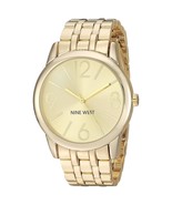 Nine West Women&#39;s NW/1578CHGB Champagne Dial Gold-Tone Bracelet Watch - $37.99