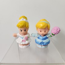 Fisher-Price Little People Disney 2 Princess Cinderella Bride Wedding Bridesmaid - £8.19 GBP