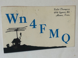Vintage CB Ham radio Card WN4FMQ Alamo Tennessee 1962 - £3.92 GBP