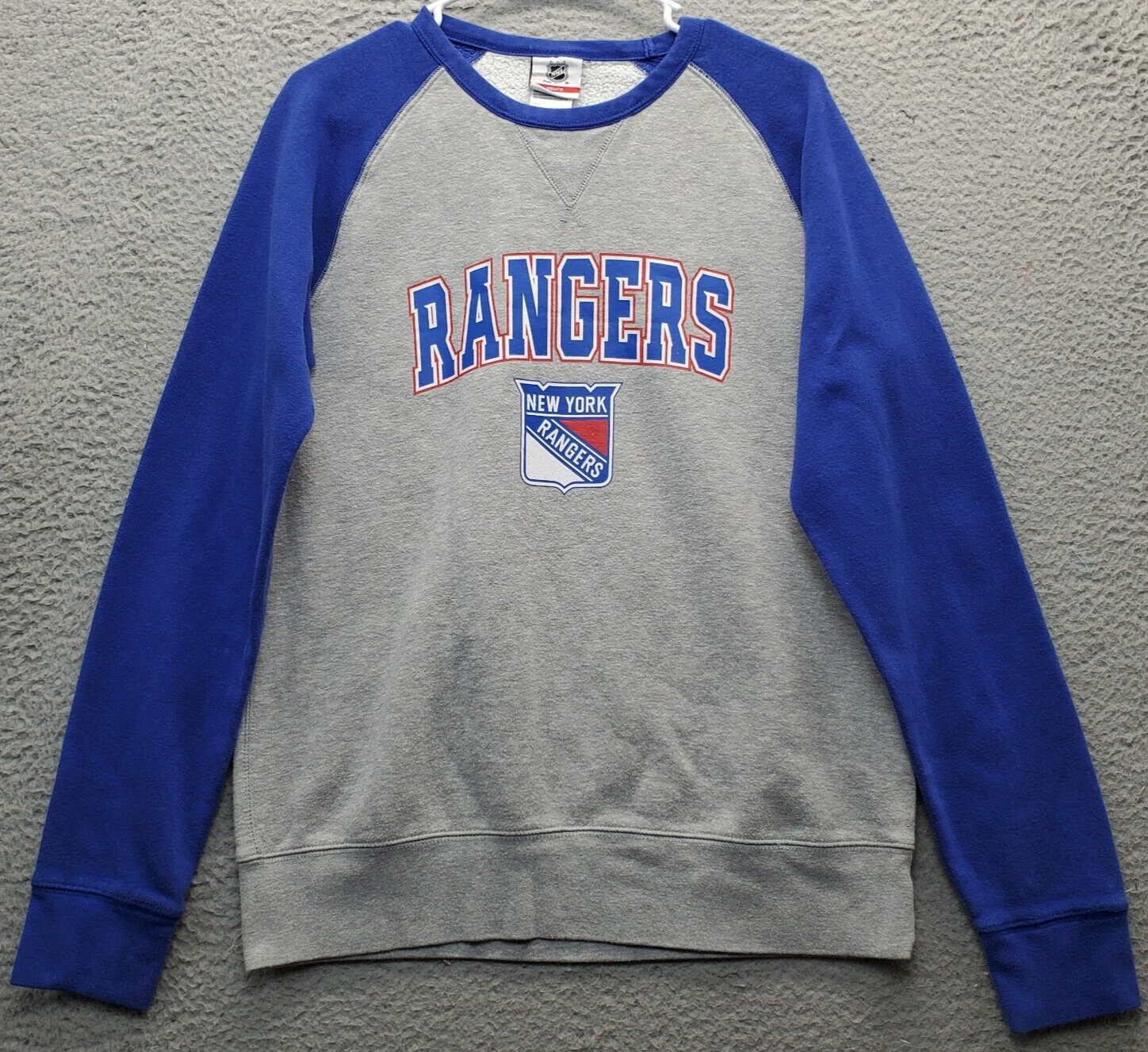 New York Rangers NHL Vtg 90&#39;s Sweatshirt Youth XL Multi Fleece Lined Cre... - £15.30 GBP