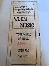 WLDM Music Map of Hampden County Southwick Westfield MA 1986 - $17.50