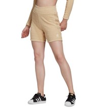 adidas Originals Womens Activewear 3-Stripe Knit Shorts Color Hazy Beige Size XS - £31.55 GBP