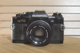 Rare Black Olympus OMPC SLR with Zuiko 50mm f1.8 lens. In Fantastic condition. - £141.59 GBP
