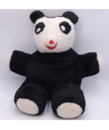 Vintage Creepy Black and White Stuffed Panda Bear Plush 18&quot; No Eyes - Ha... - £30.36 GBP