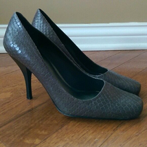 Nine West Heels Dark Grey Scale Heels - Size 6 M - $17.99