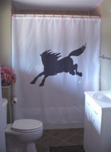 Shower Curtain wild horse gallop run mane tail wind - £60.83 GBP