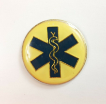 Paramedic EMT Rod of Asclepius Pin VTG 80s Medical Doctor Hospital Lapel... - £3.76 GBP